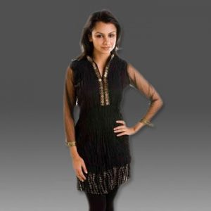 Black Crepe Kurti Glamor In Summer