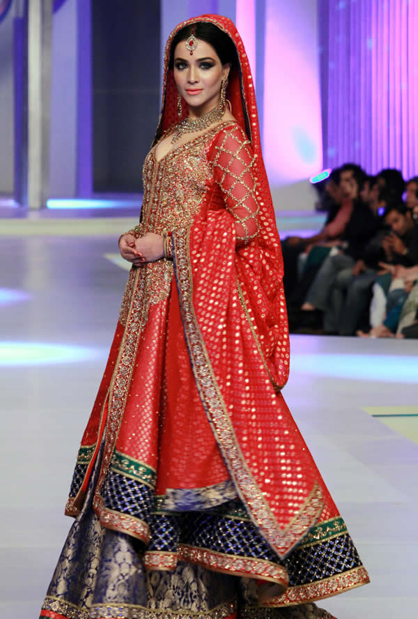 Humaima Malick donned Zaheer Abbas latest bridal collection BCW 2013
