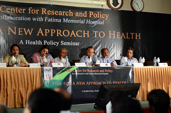 Challenging the Health Manifestos of Political Parties by Nur Center & Fatima Memorial Hospital