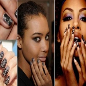 Leather & Lace Nail Trend 2012