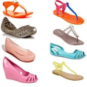neon jelly shoes