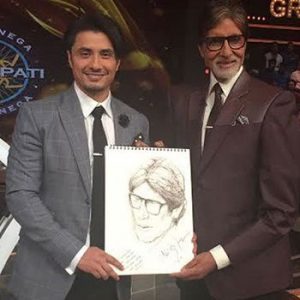 Ali Zafar Sketches Big B on KBC