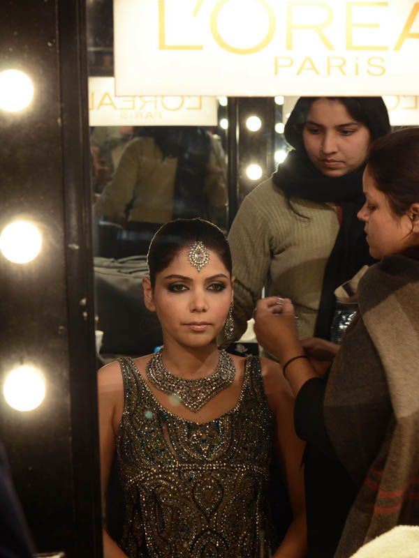 Backstage PFDC L'Oreal Paris Bridal Fashion Week 2011 - Day 1