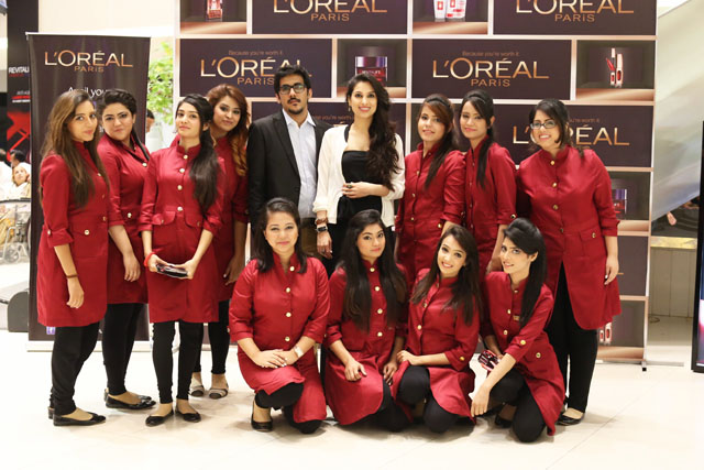 Fahad Feroze and Aale Mowjee with L_OrÃ©al Paris Brand Ambassadors