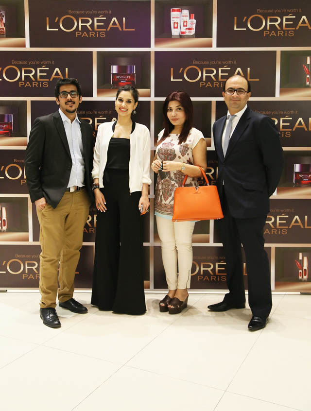 Fahad Feroze and Aale Mowjee with L_OrÃ©al Paris Experts Saba Ansari and Dr. Khilji
