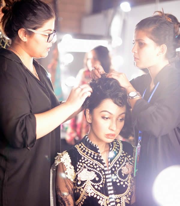 Backstage at VCB Karachi