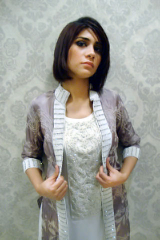 Long A-line shirt by Xenab Ansari
