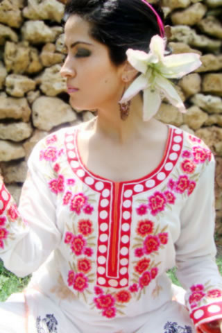 Beautiful White Dress by Xenab Ansari