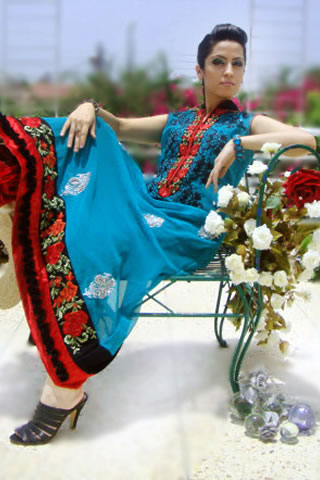 Long A-line shirt by Xenab Ansari