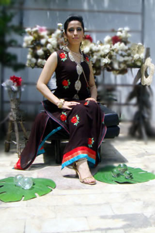 Long A-line shirt by Xenab Ansari