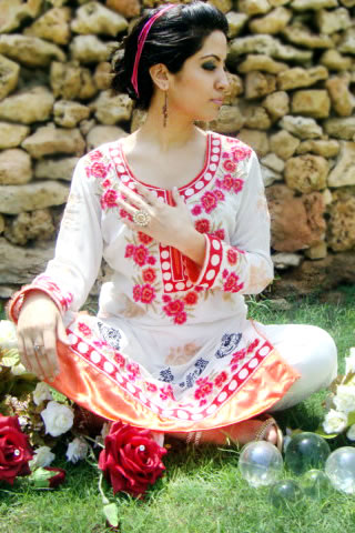 Hot red top by Xenab Ansari
