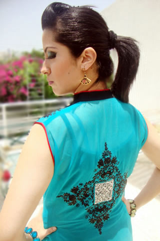 Long A-line shirt by Xenab Ansari