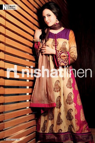 Festive Eid Lawn Collection 2012 By Nishat Linen