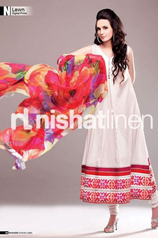 Festive Eid Lawn Collection 2012 By Nishat Linen