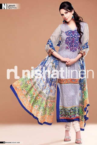 Festive Eid Lawn Collection 2012 By Nishat Linen