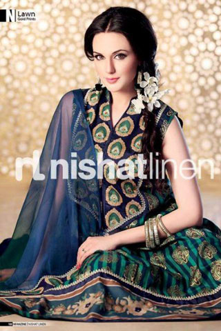 Festive Eid Lawn Collection 2012 By Nishat Linen