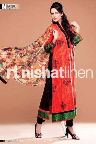 Festive Eid Lawn Collection 2012 By Nishat Linen
