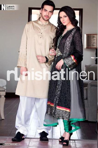 Festive Eid Lawn Collection 2012 By Nishat Linen