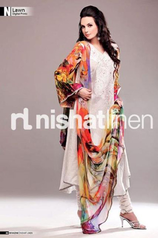 Festive Eid Lawn Collection 2012 By Nishat Linen