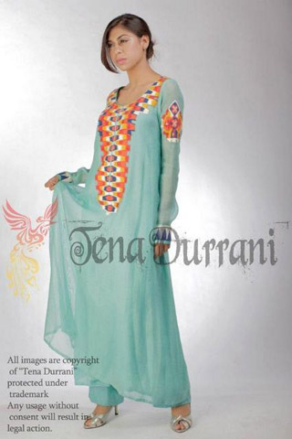 Party Wear Summer Collection 2012 By Tena Durrani