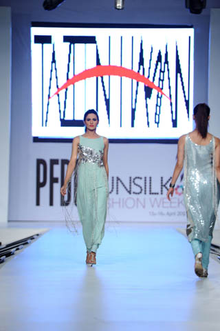 Tazeen Hassan at PFDC Sunsilk Fashion Week 2012 Day 1