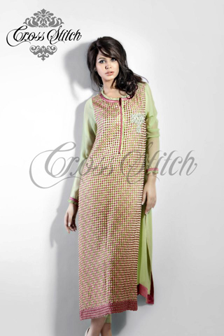 Embroidered Chiffon Winter Collection 2012 by Cross Stitch