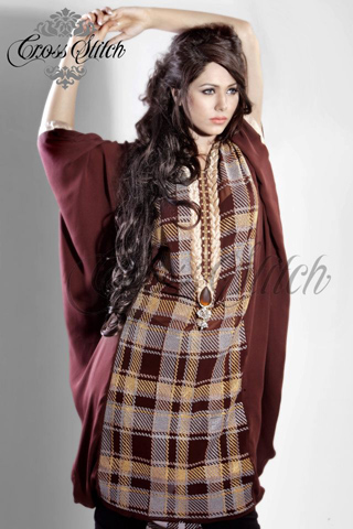 Embroidered Chiffon Winter Collection 2012 by Cross Stitch