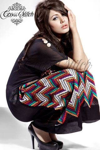Embroidered Chiffon Winter Collection 2012 by Cross Stitch, Winter Collection 2012