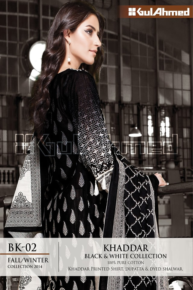 2014 Gul Ahmed Black and White Collection