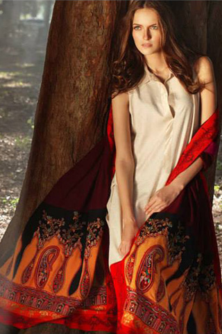 Latest Collection by LSM House of Zunn Shawl 2013