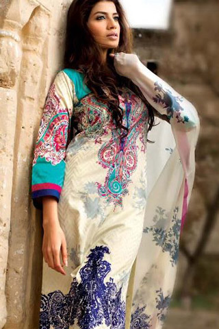 Go Bright with Latest Summer Lawn Collection 2013 by Sana Safinaz