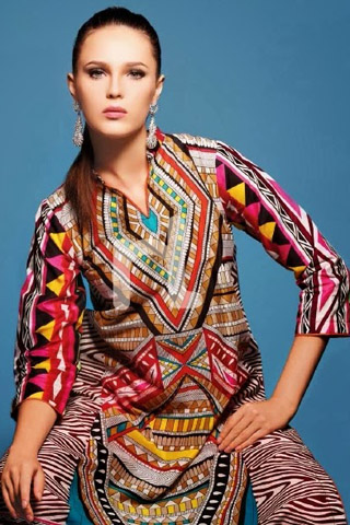Spring Nisha 2014 By Nishat Linen Collection