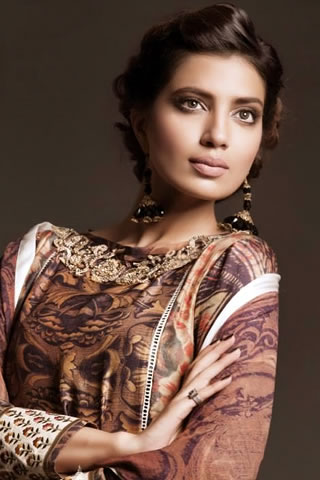 Fahad Hussayn Latest Print Museum 2013 Silk Collection