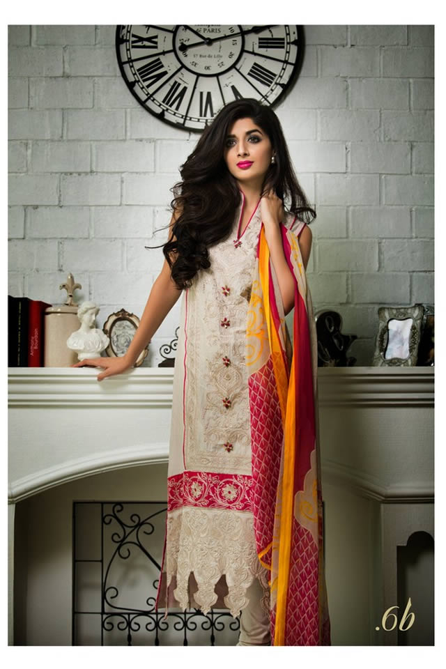 Fashion Designer Al Zohaib Mahiymaan Dresses Signature Eid Lawn 2015 Photo Gallery