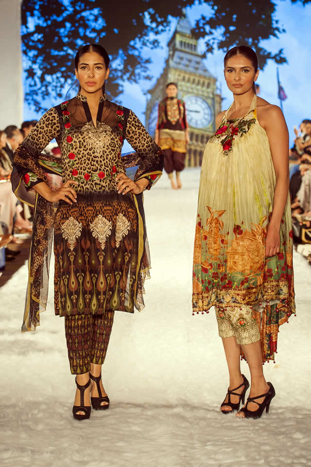 Al Zohaib Textile Pakistan Fashion Week 9 London Dresses collection 2016 Photos