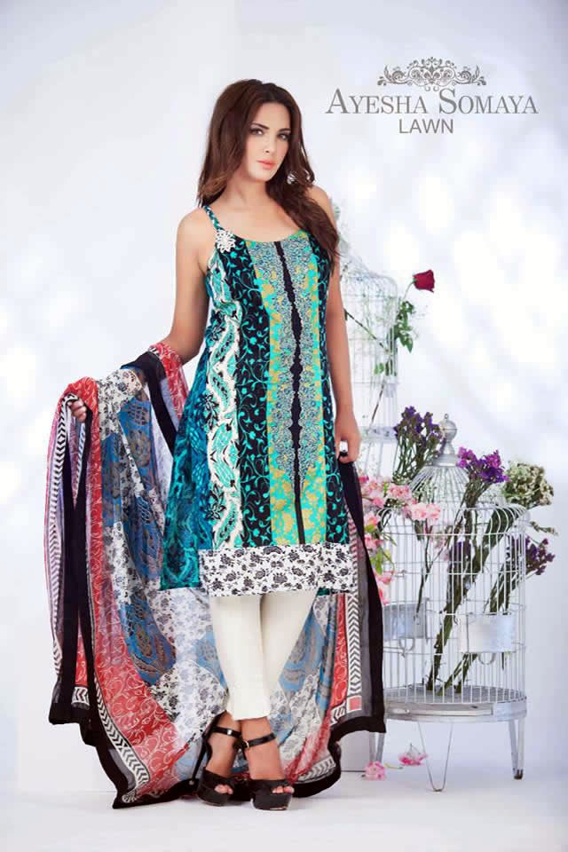 Summer Lawn Prints 2015 Ayesha Somaya Formal Colleciton Pictures