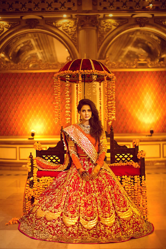 Erum Khan Nawabzadi Bridal Couture Featuring Saba Qamar