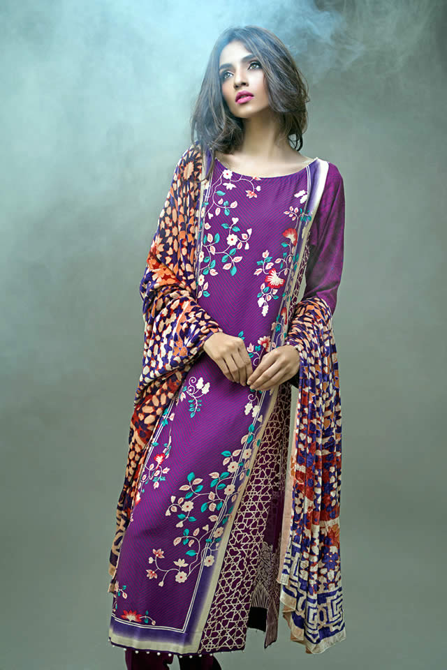 Gul Ahmed Winter Dresses collection 2015 Pics