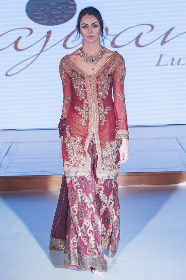 2015 Pakistan Fashion Week 8 London Lajwanti Latest Dresses Picture Gallery