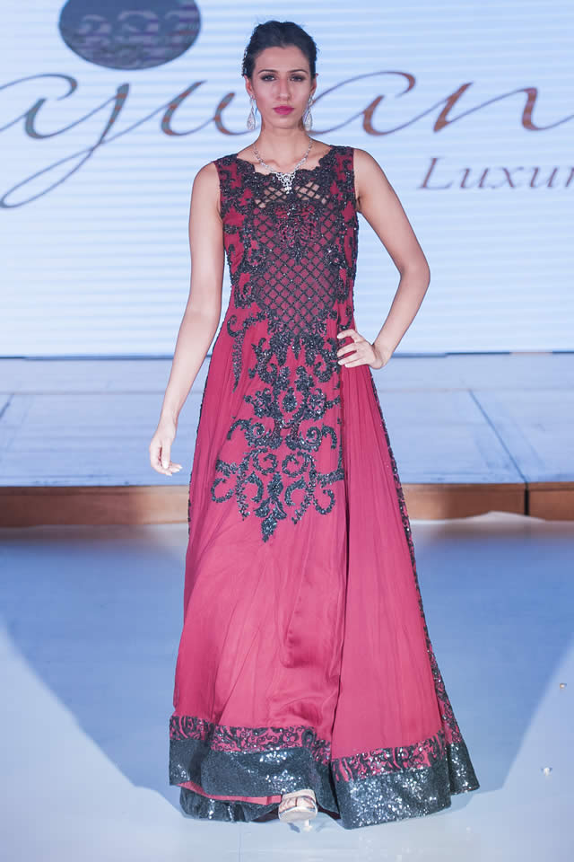 2015 Pakistan Fashion Week 8 London Lajwanti Dresses Collection Photos