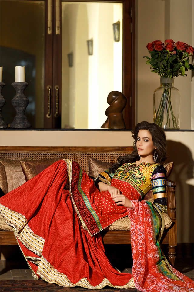 Lala Textiles Eid Dresses collection 2016 Pics