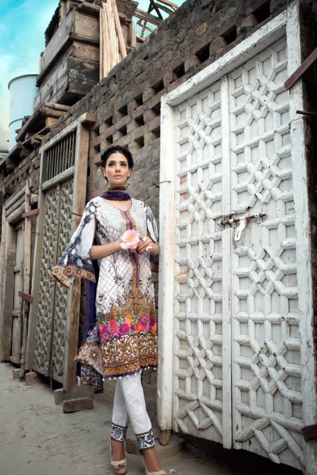 2015 Summer Eid Maria B Formal Dresses Pics
