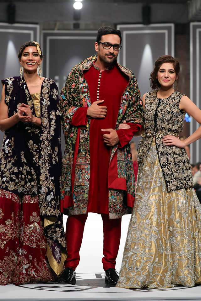 2016 Fashion Pakistan Week WF Nida Azwer Formal Dresses Pics