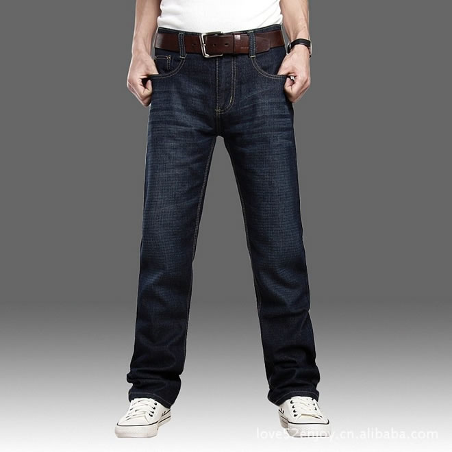 Style straight cut jeans for men made spandex