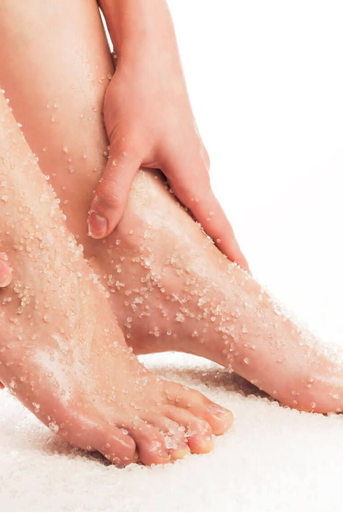 Exfoliating pedicure