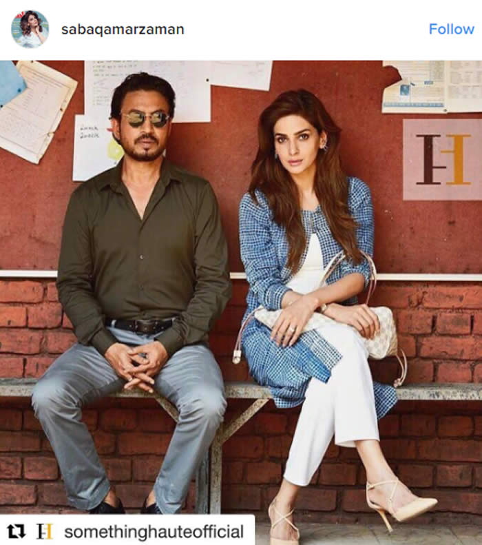 Irrfan Khan and Saba Qamar