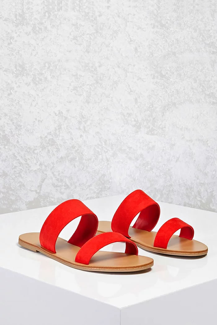 Forever 21 Faux Suede Strapped Sandals