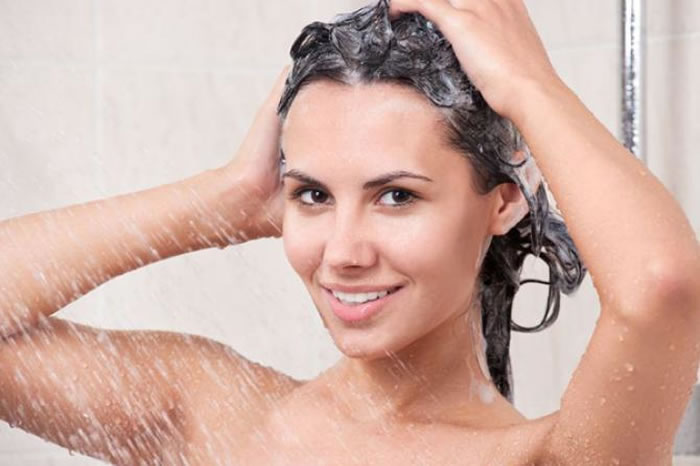  massage the shampoo in gently