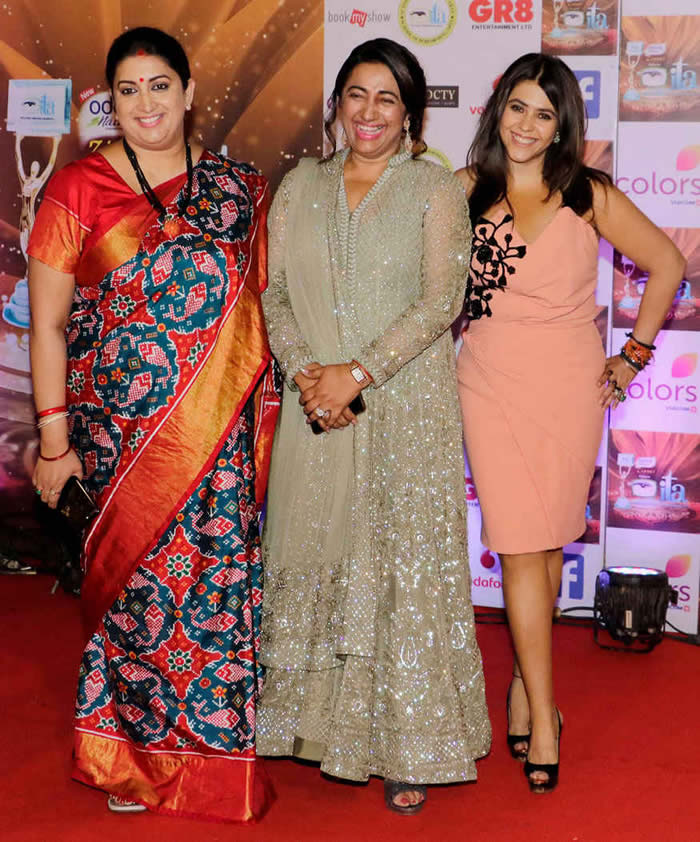 Smriti Irani, Anu Ranjan and Ekta Kapoor