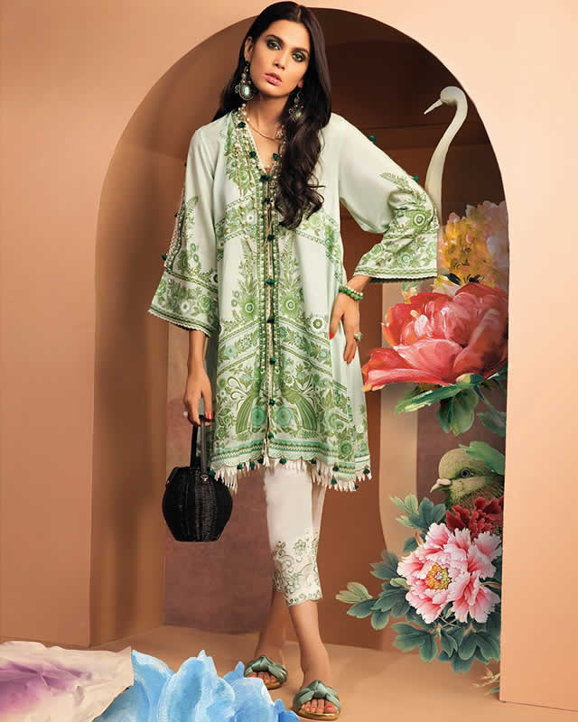 ZAHA Lawn Spring Summer 2020 2PC Embroidered Lawn Suit 